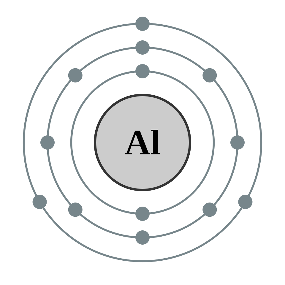 檔案:Electron shell 013 Aluminium - no label.svg